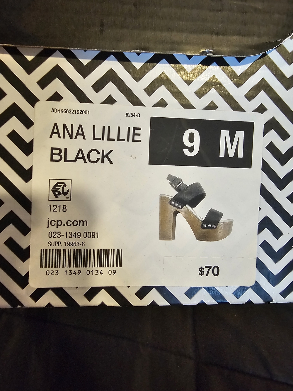Ana Lillie Black Platform Sandals - Women's